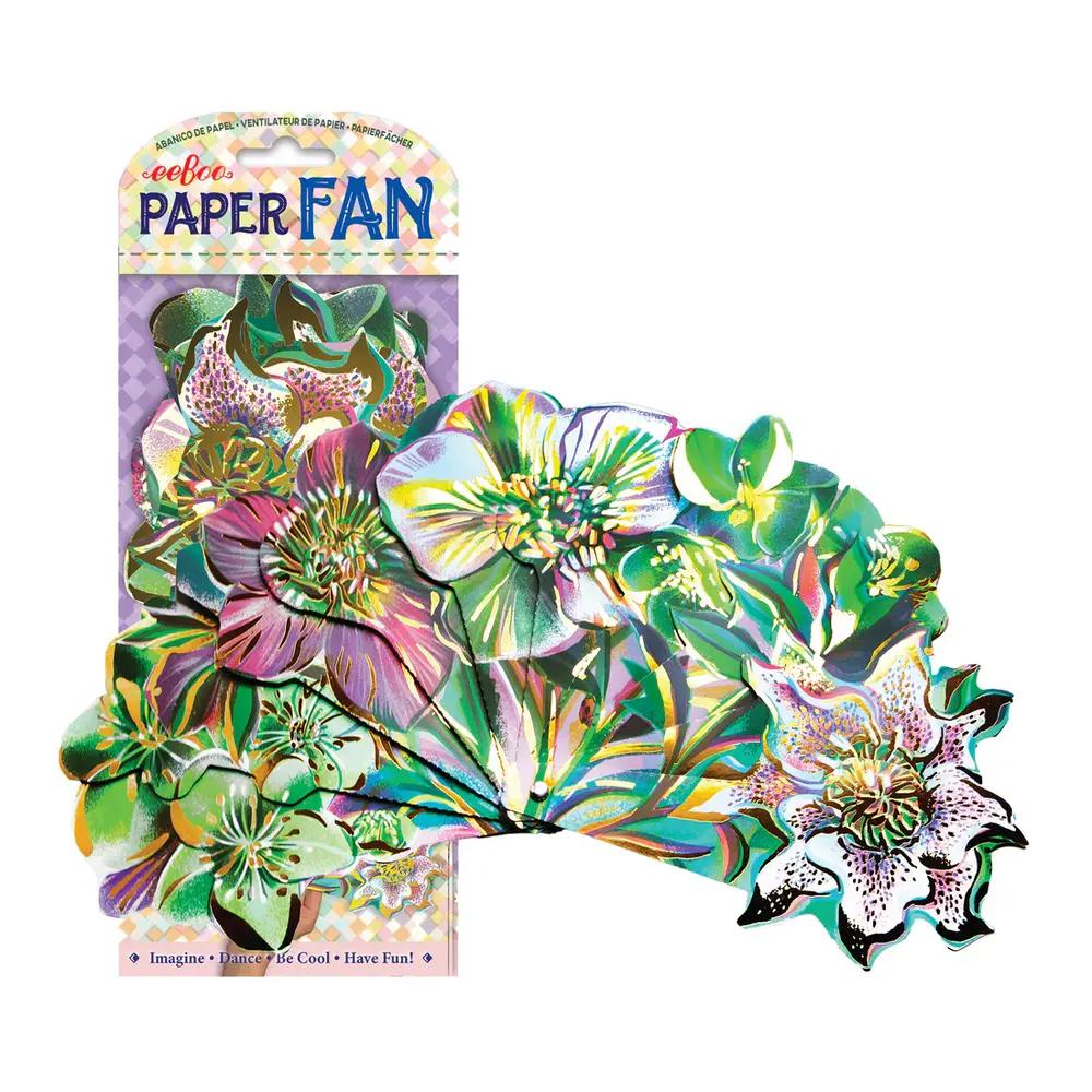 Eeboo, Origami, Papers & Kits, Art & School, Paper Fan, Asta's Flowers, 891941